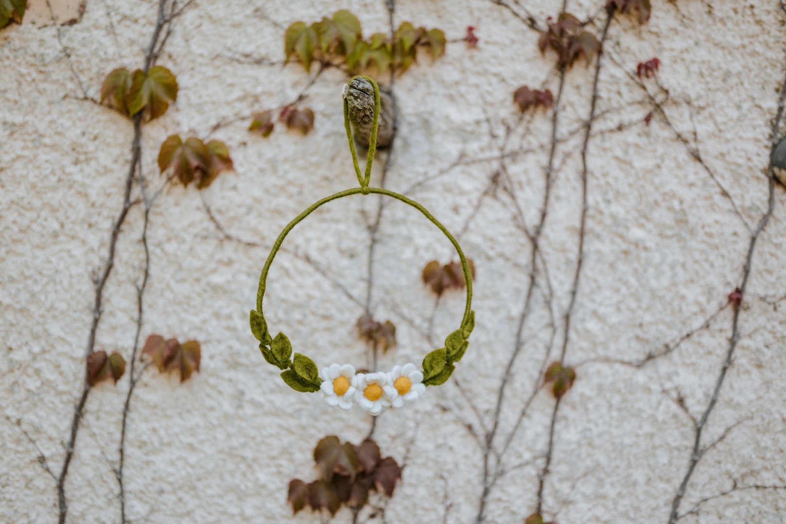 Zarter Kranz für den Frühling mit Blüten