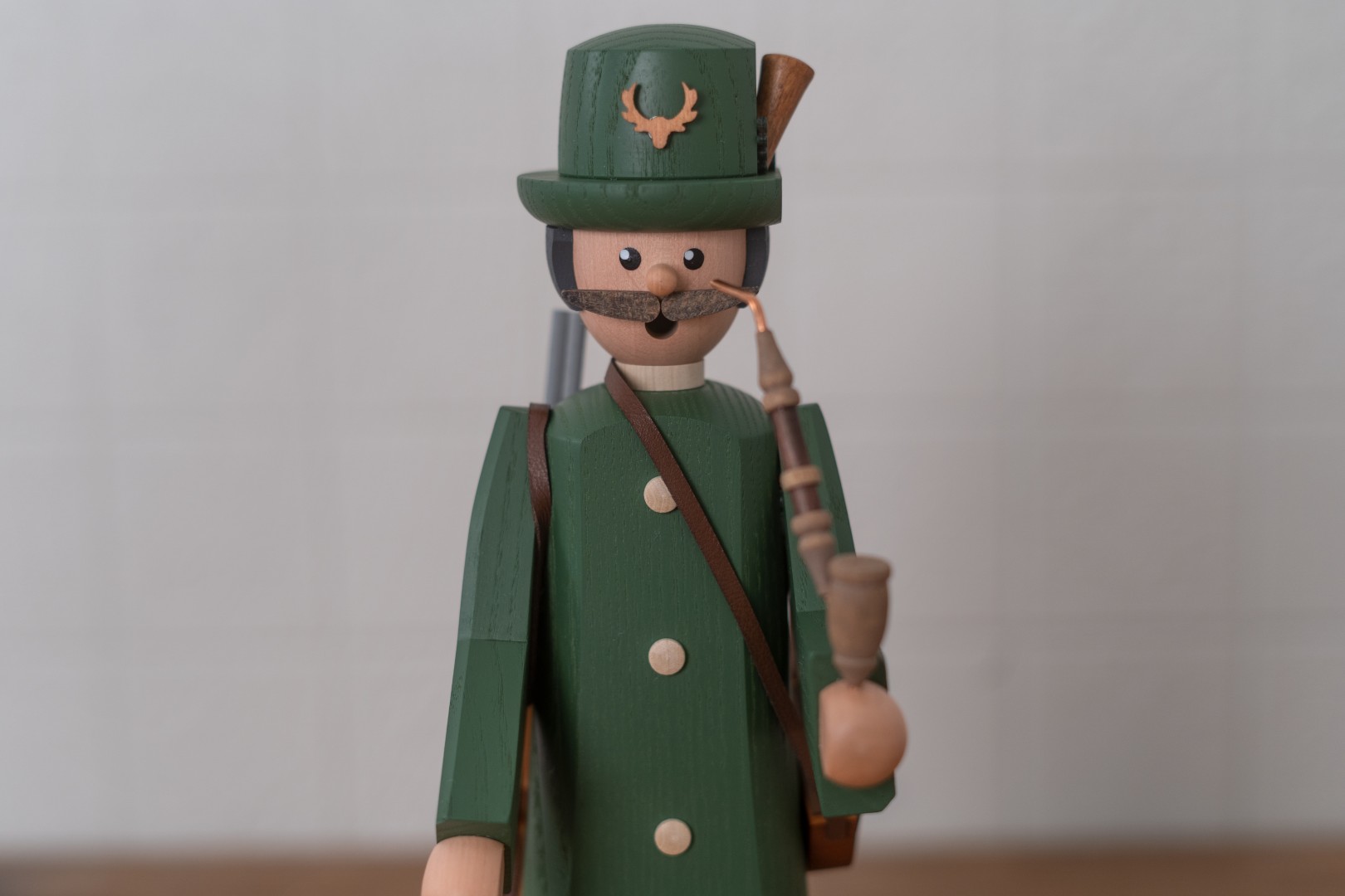 Räuchermännchen grün mit Hut Förster