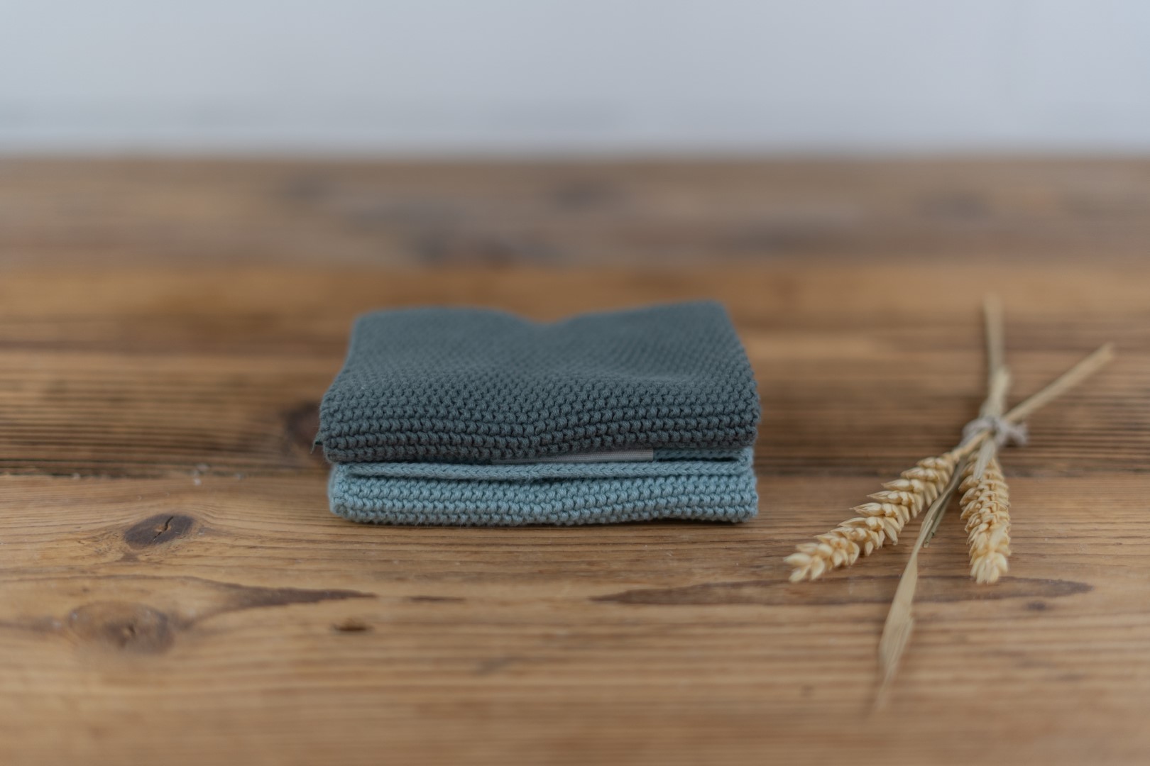 Gestrickte Spültücher grün