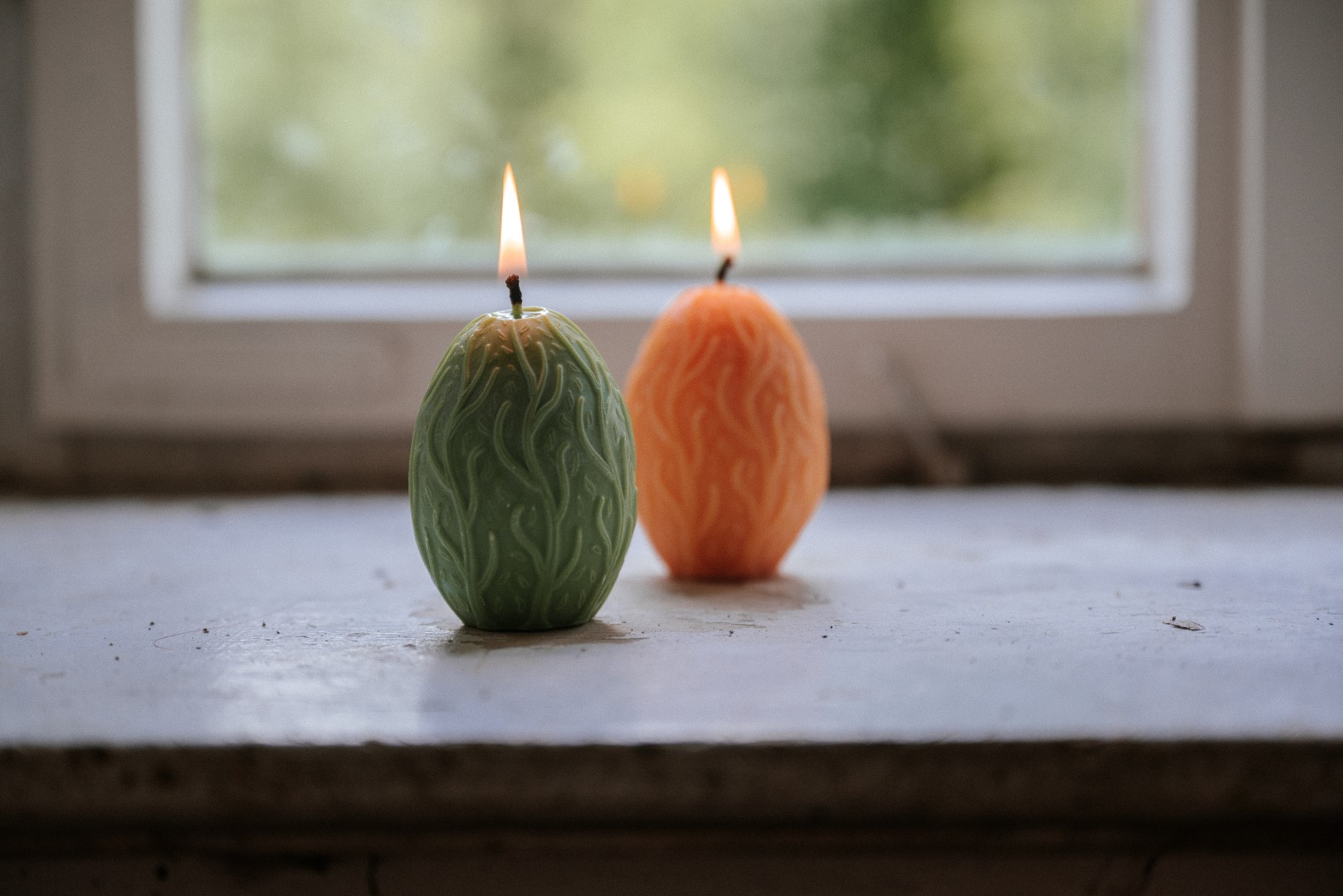 Osterei-Kerze aus Rapswachs