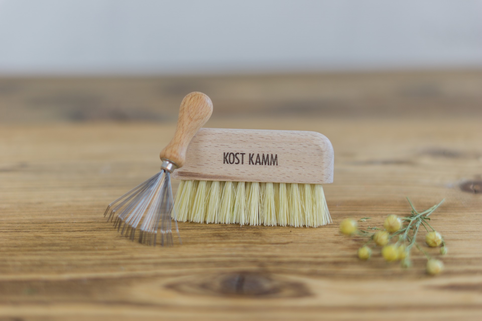 Bürstenreiniger Set Holz