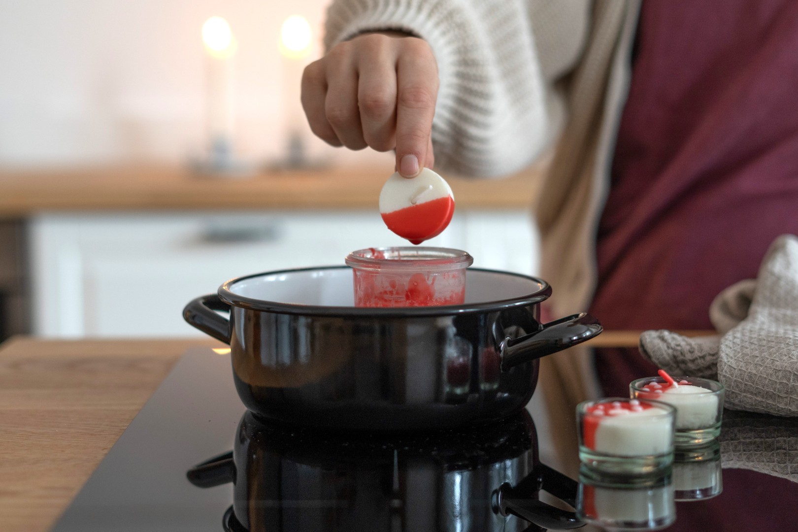 Teelichter als Fliegenpilz