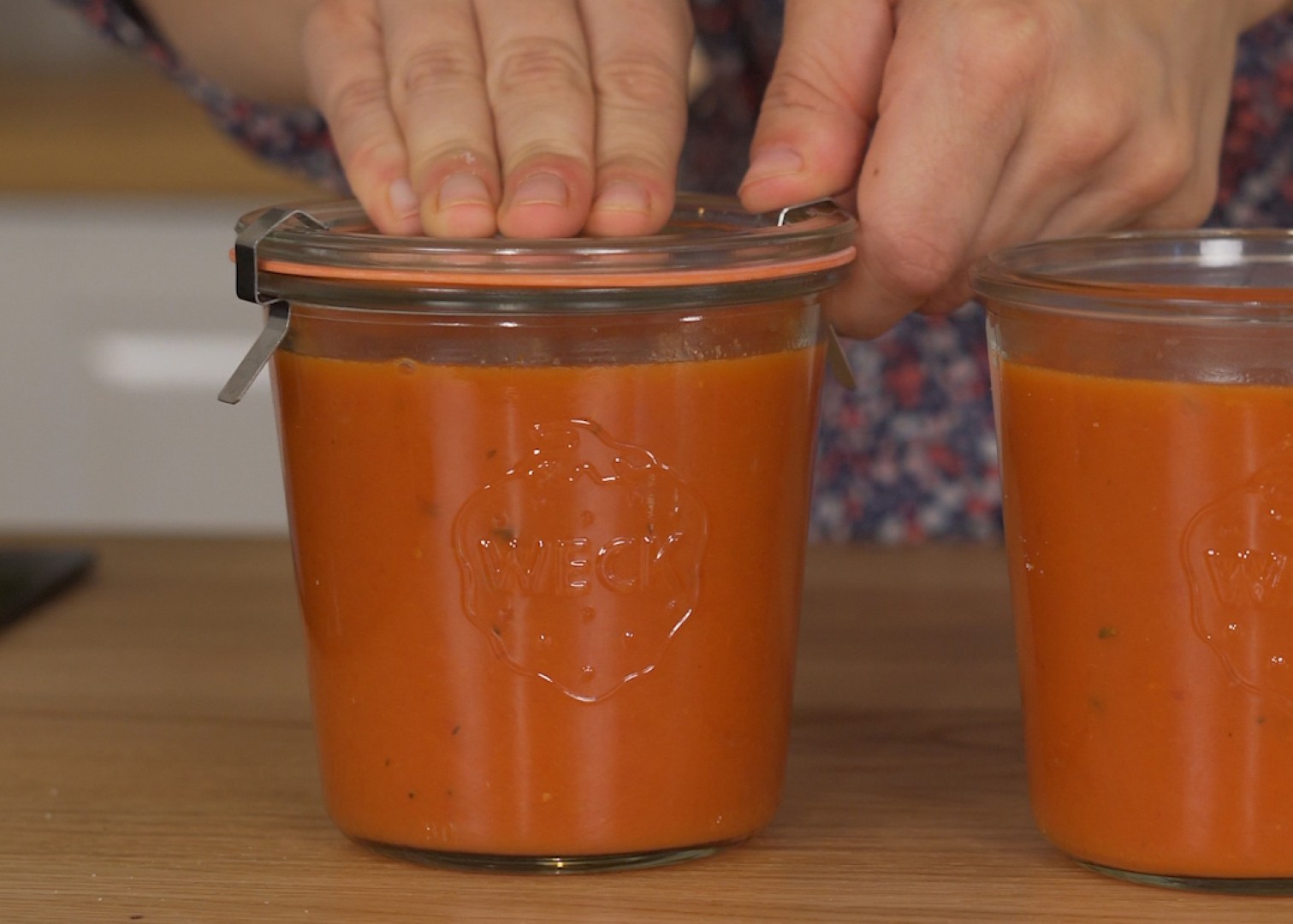 Sturzglas Weck 580ml mit Tomatensoße