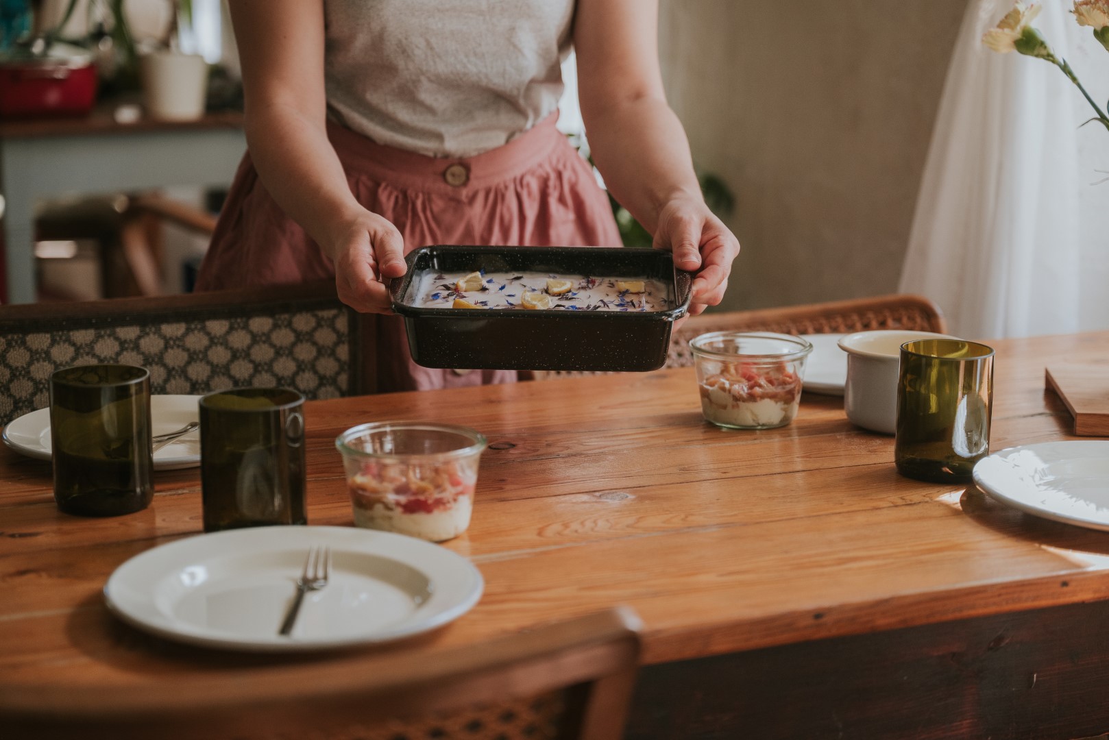 Riess Emaille Minibackofenform mit Zitronenkuchen