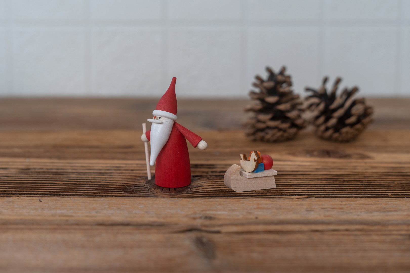 Deko Weihnachtsmann Echt Erzgebirge Holzkunst