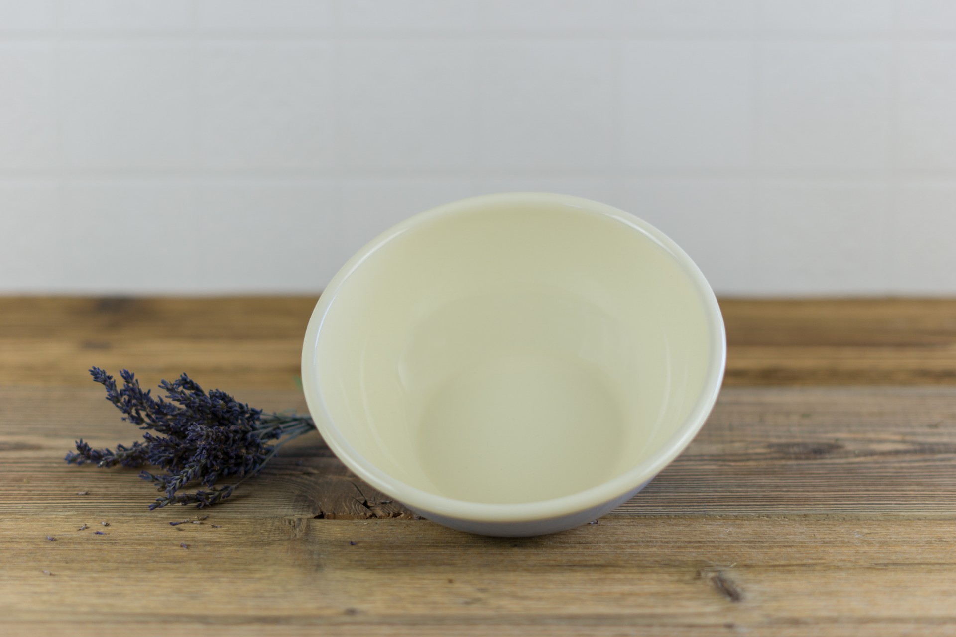 Küchenschüssel 1 Liter - Riess Emaille Kleine emailleschüssel blau-creme