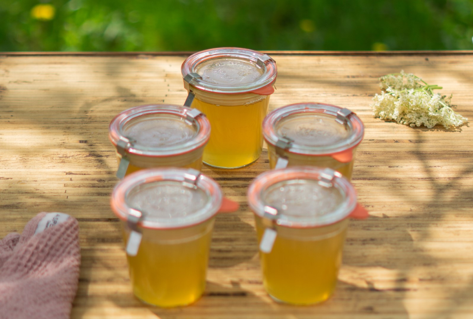 Holunderblütensirup Weck Glas