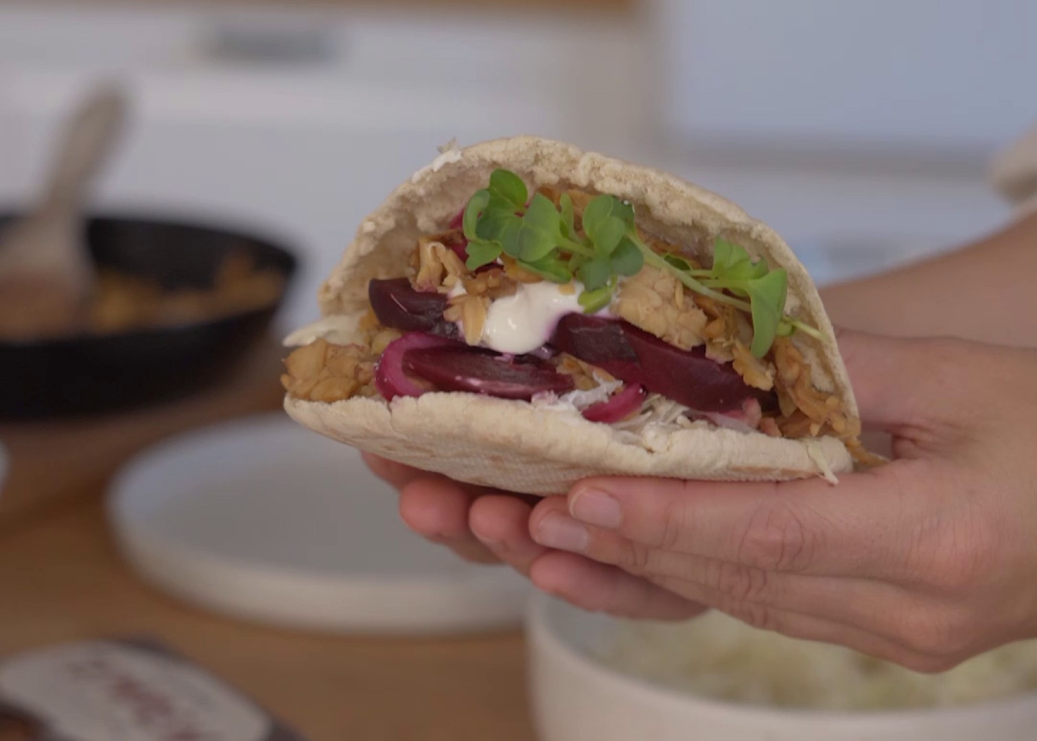 Rote Bete Tempeh Döner