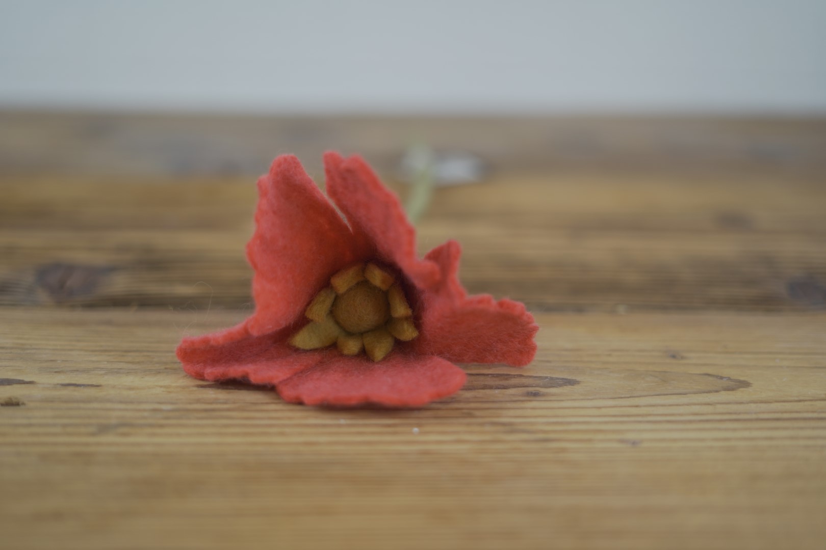 Mohnblume aus Filz