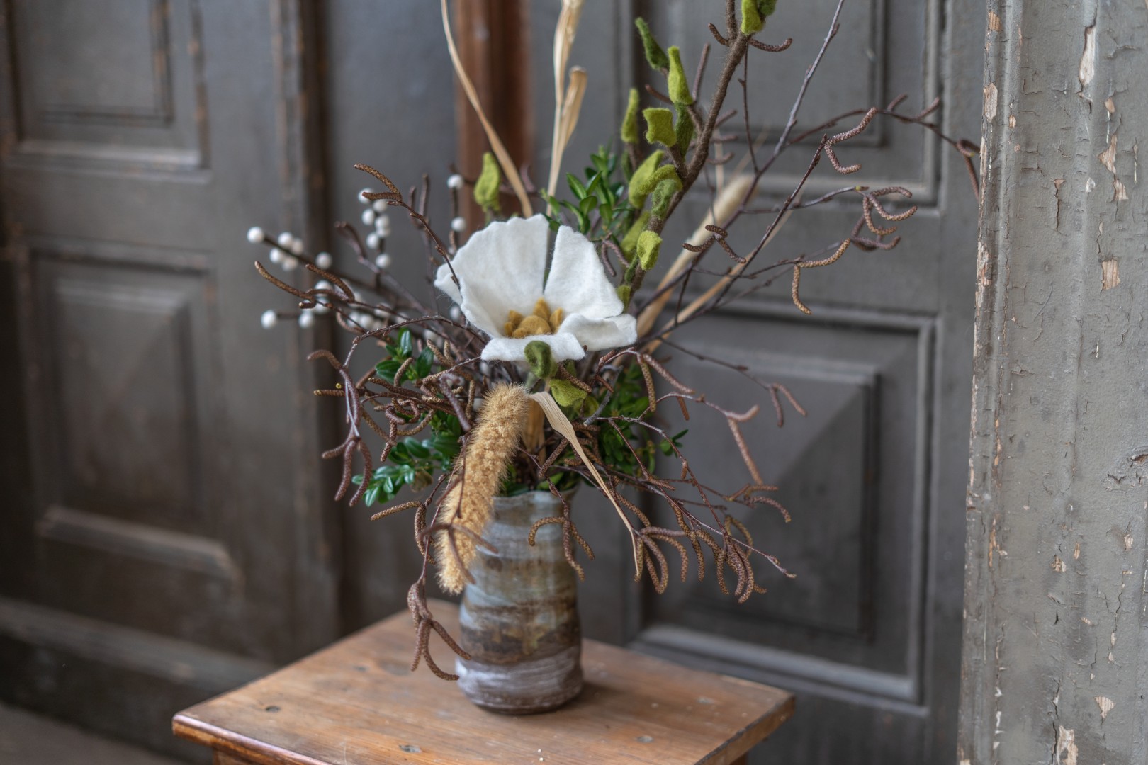 Künstlicher Mohn aus Filz als Blumenstrauß Gry & Sif