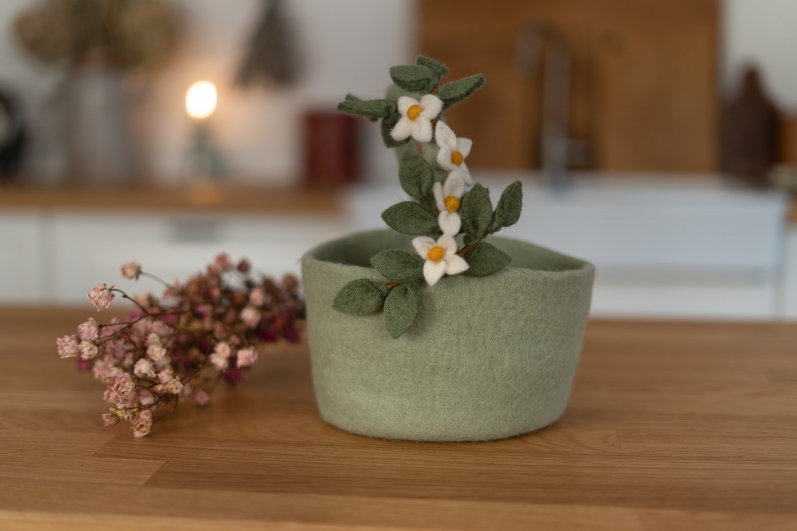 Blumenkorb aus Filz – Gry & Sif