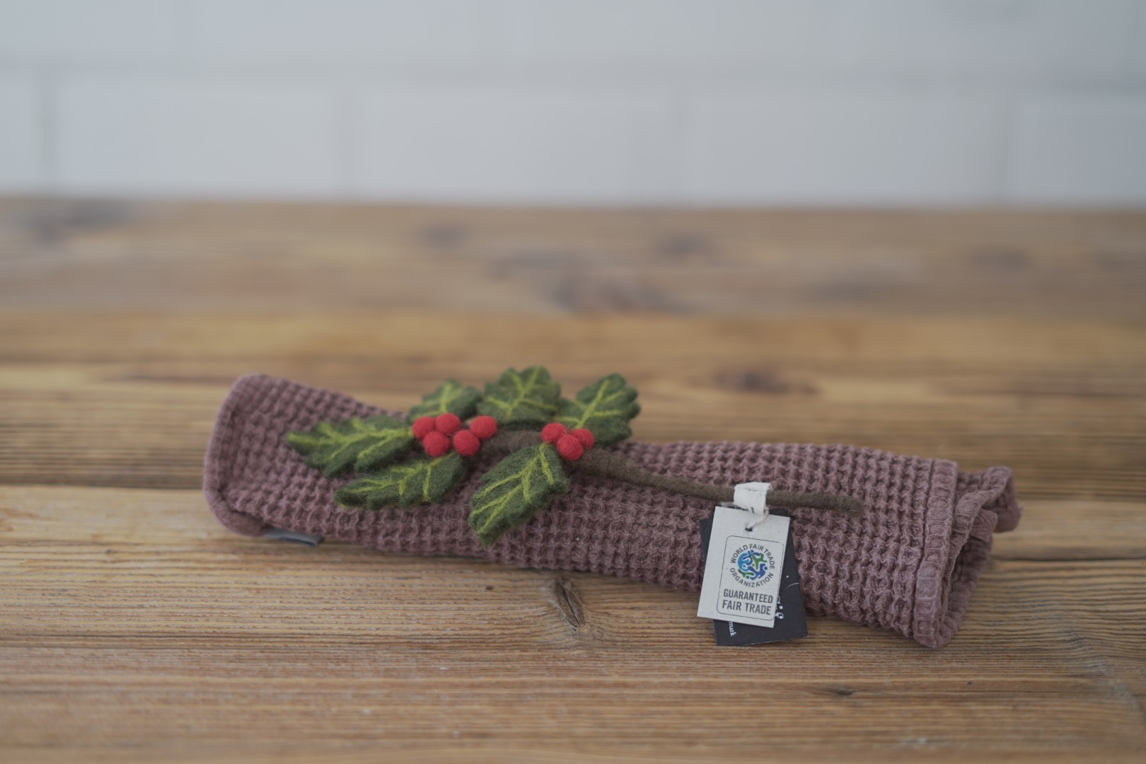 Serviettendeko Weihnachten ilex