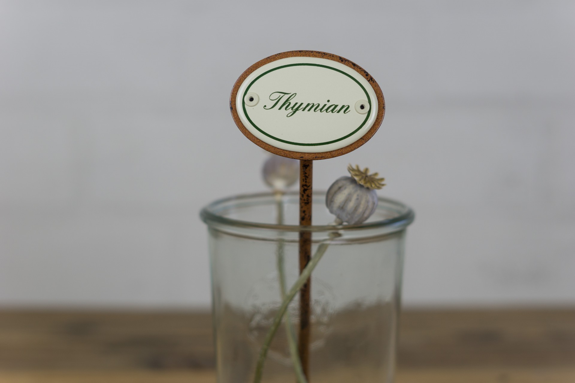 Kräuterstecker Thymian Emaille