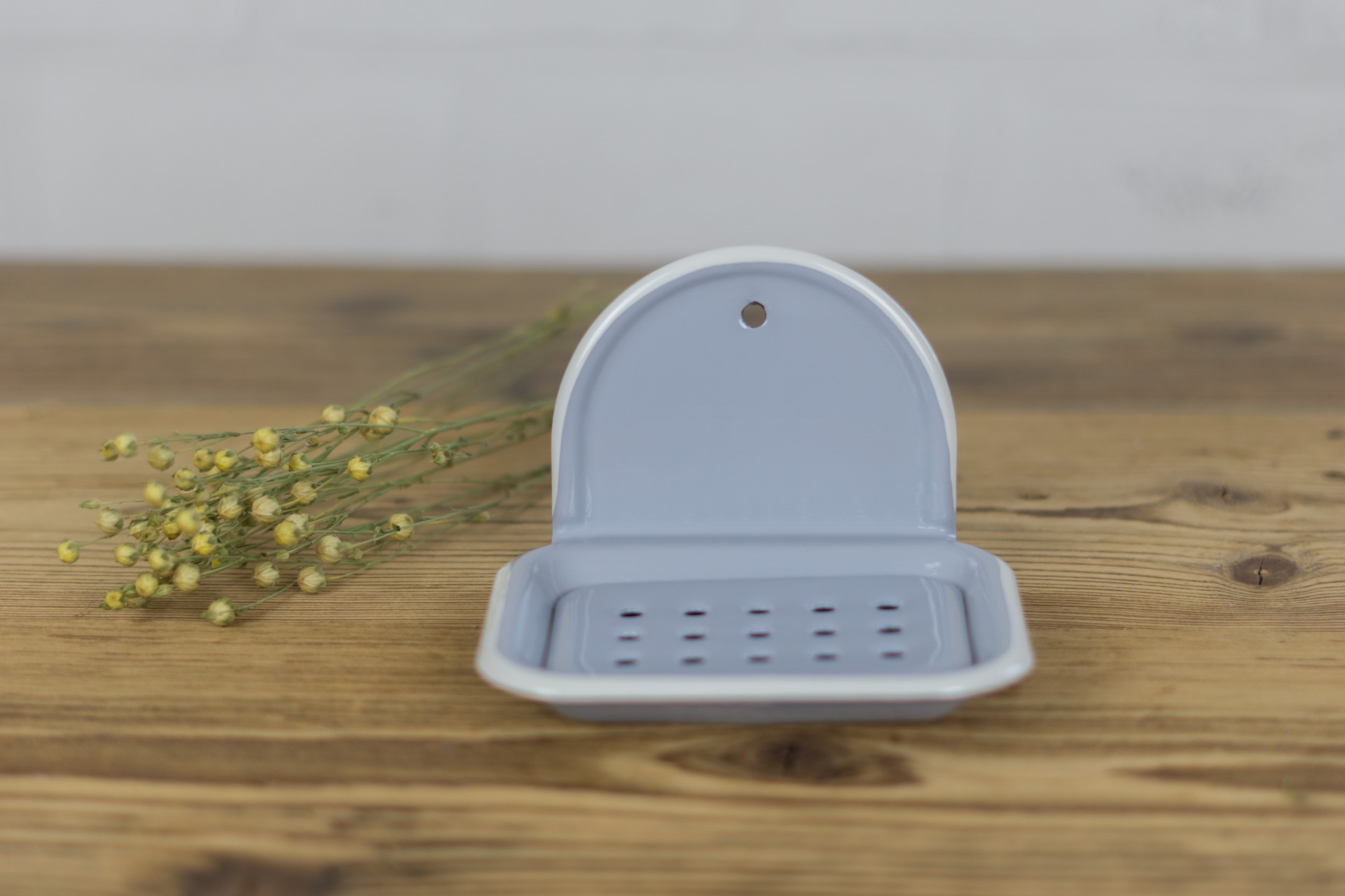 Seifenschale grau Münder Email