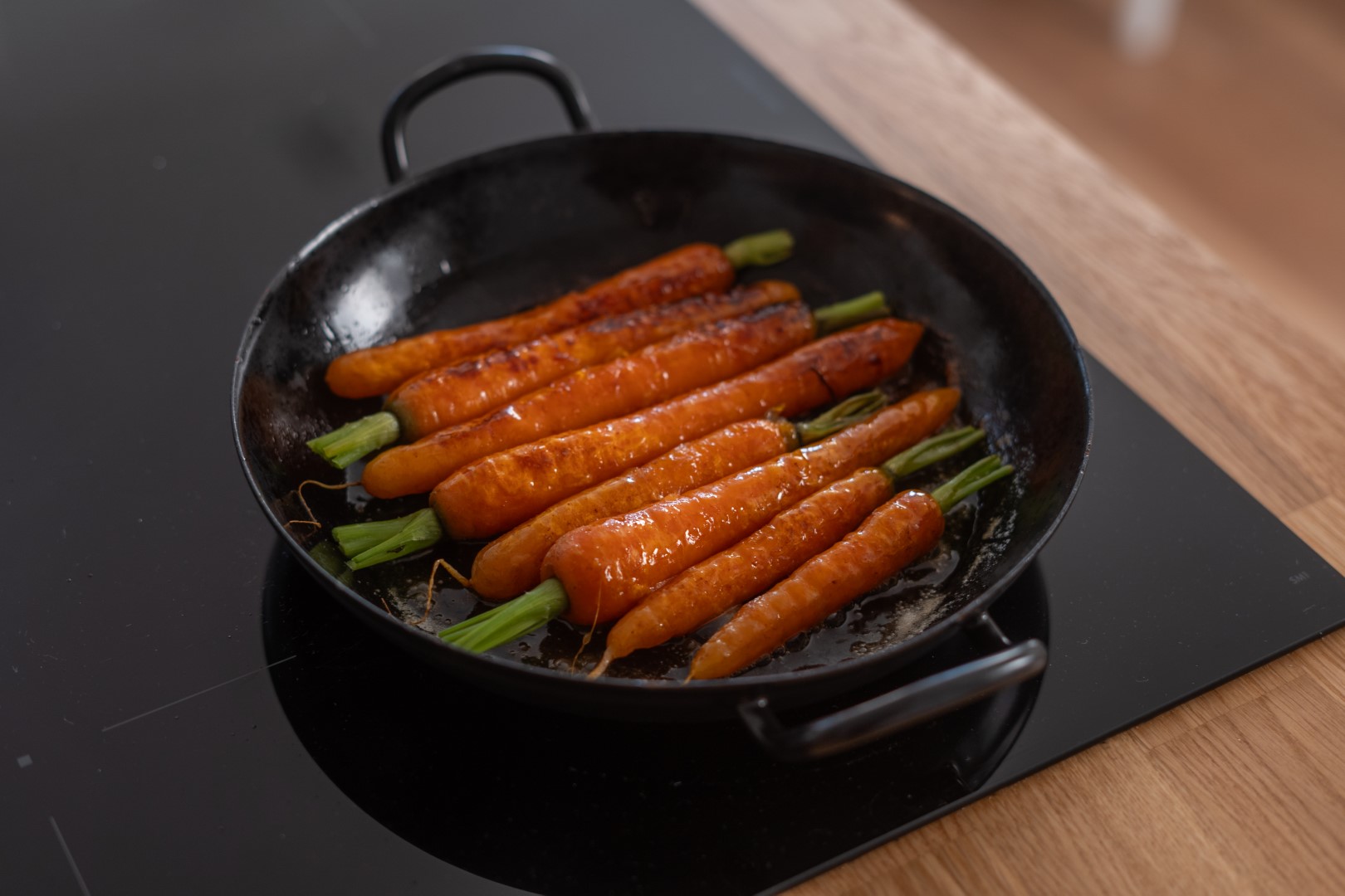 Schlemmerpfanne Riess zum glasieren von Karotten