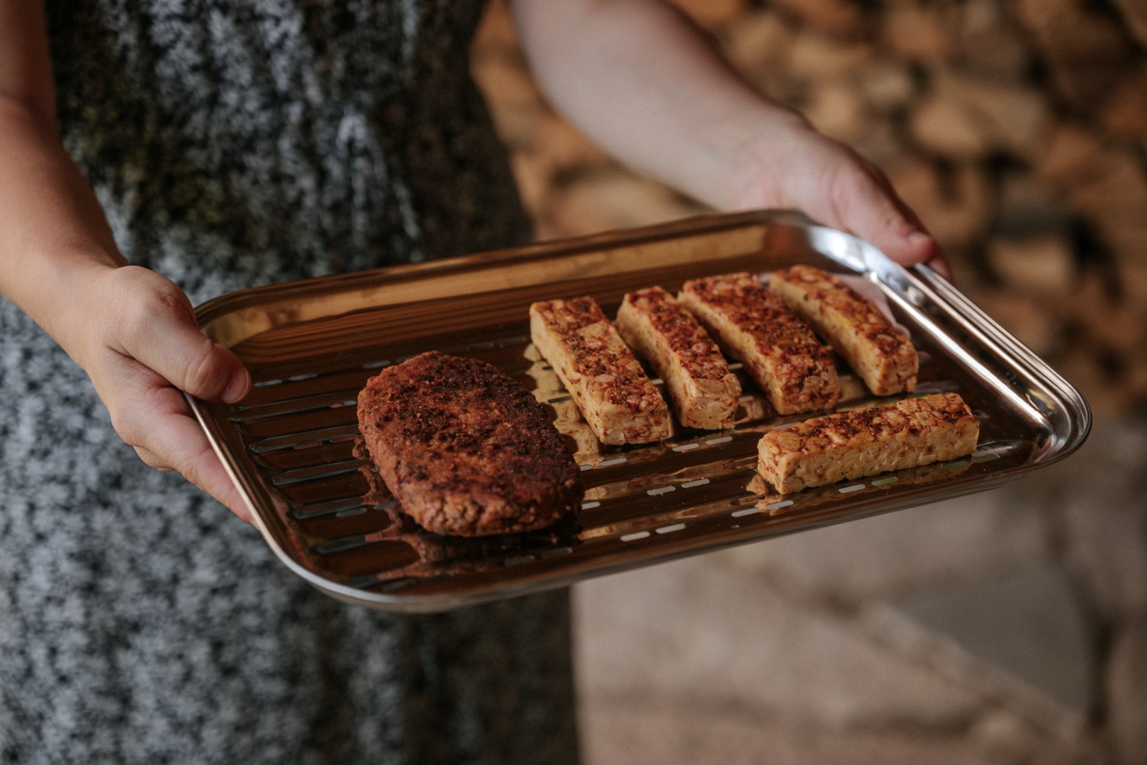Grillschale aus Edelstahl 