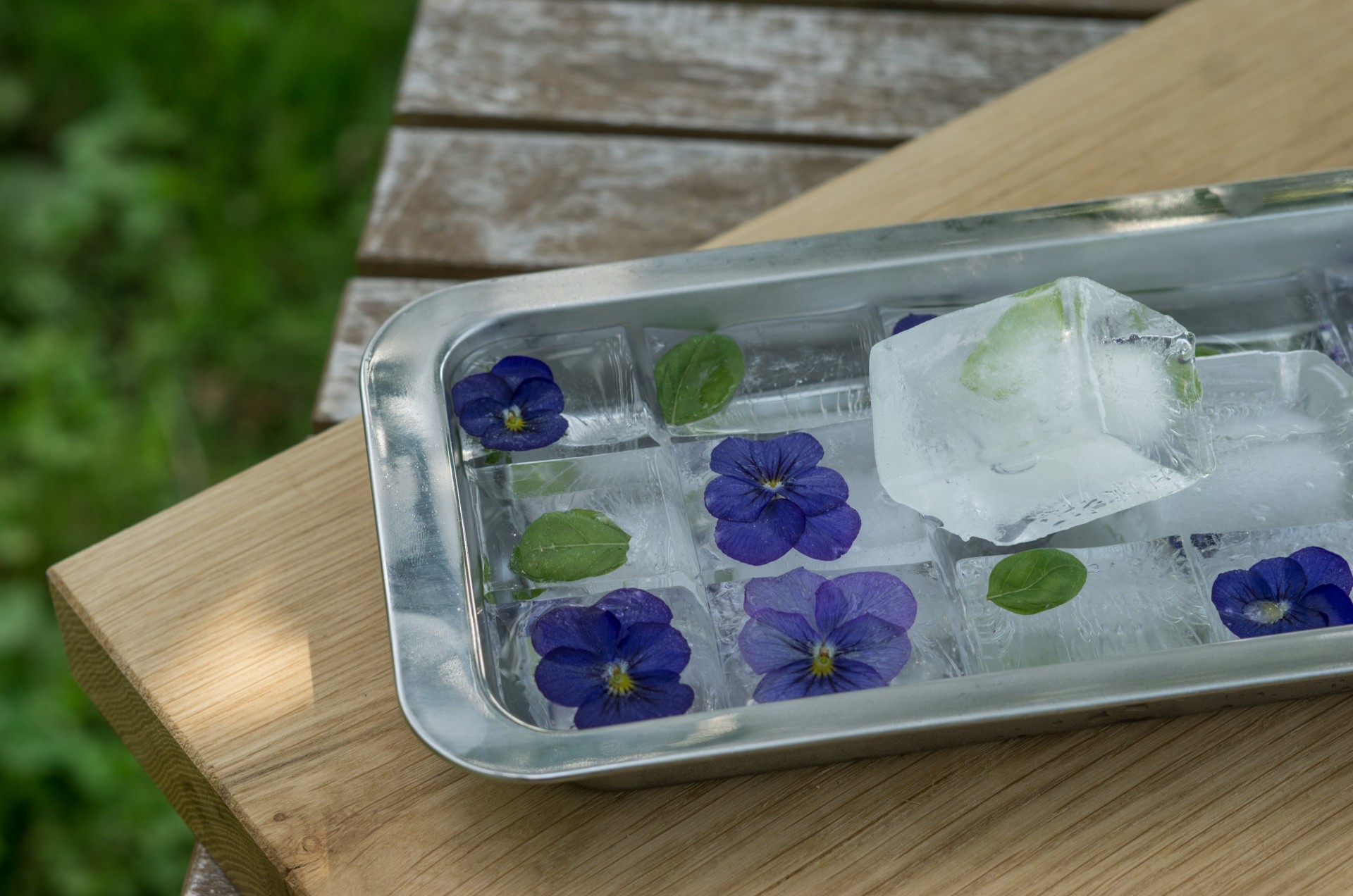 Eiswürfelform plastikfrei mit Hebel