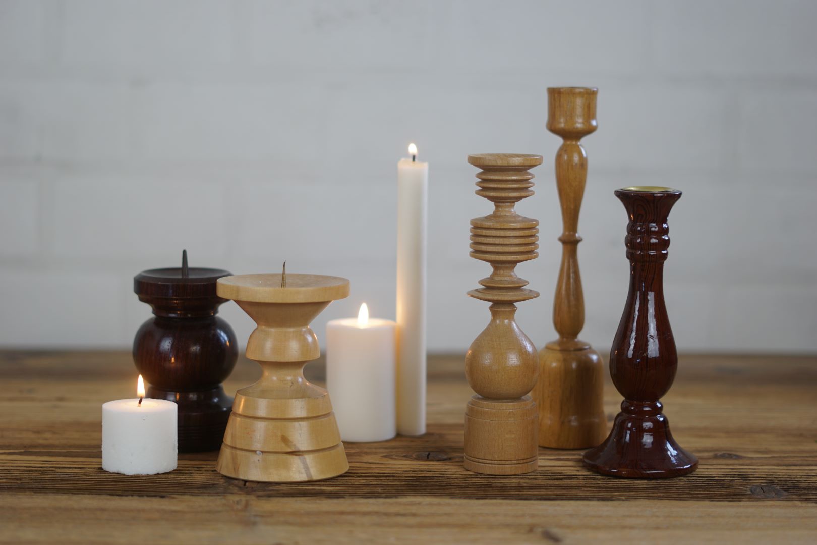 Kerzenständer Holz gedrechselt