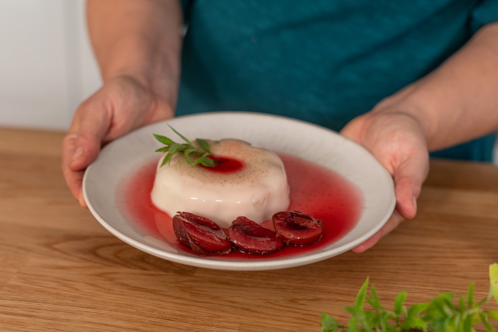 Zitronenverbene als Panna Cotta