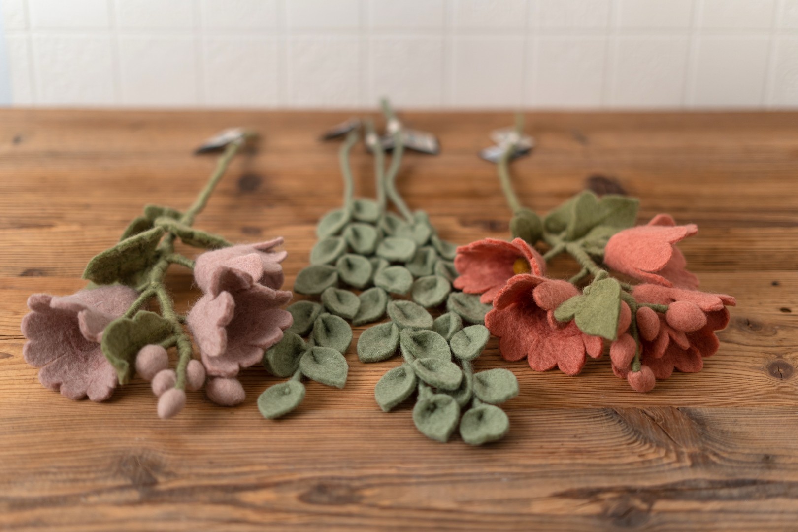 Gefilzter Strauß für die Vase