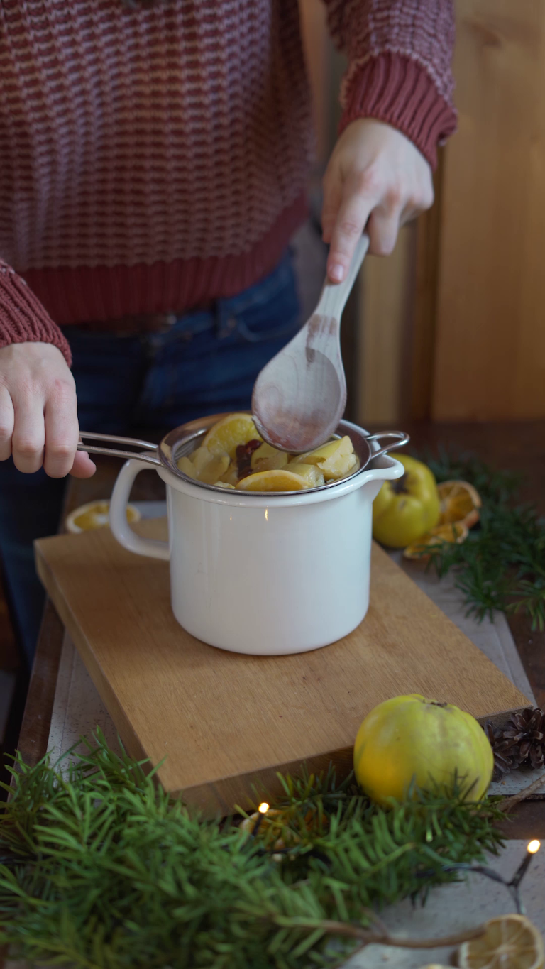 Quitten Getränk herstellen