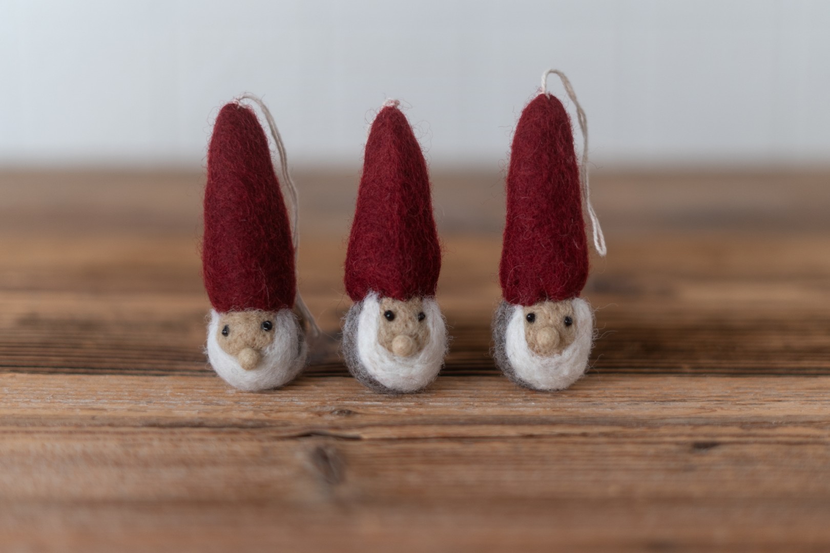 Filzset Weihanchtsgnome mit roten Mützen