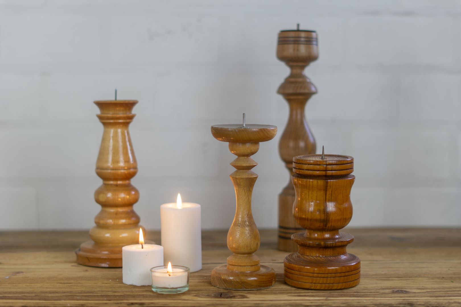Kerzenständer aus Holz groß