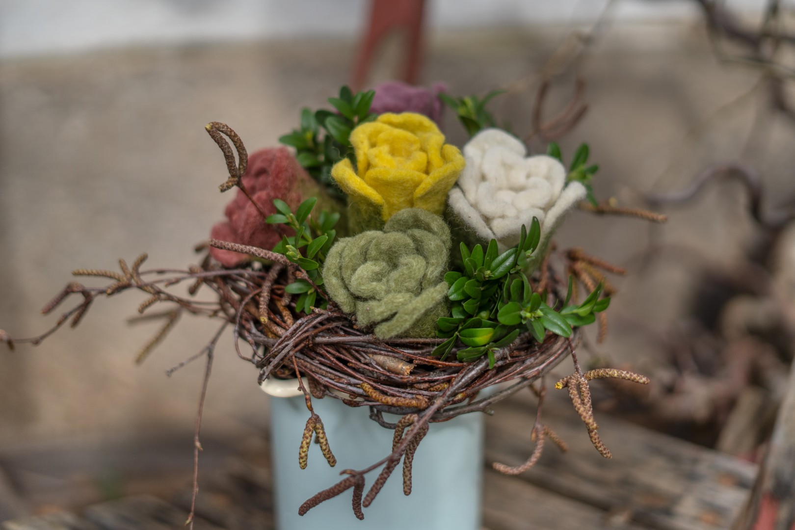 Tulpenstrauß künstliche Alternative aus Filz
