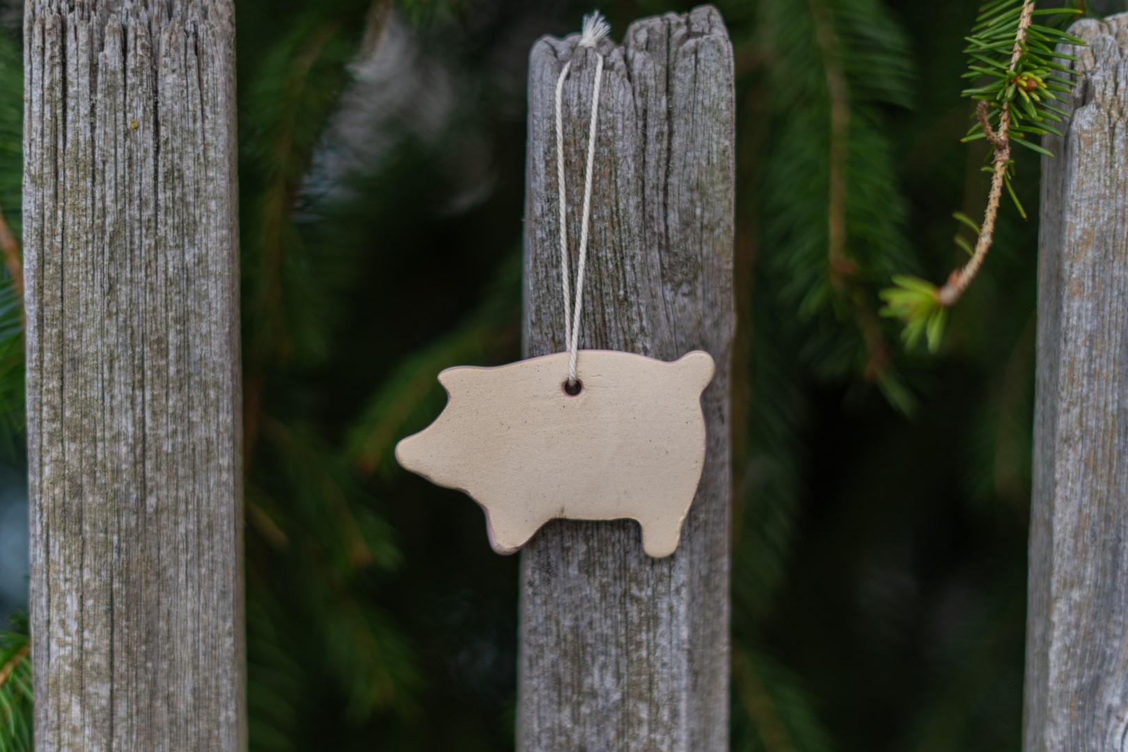 Schwein Anhänger unglasiert