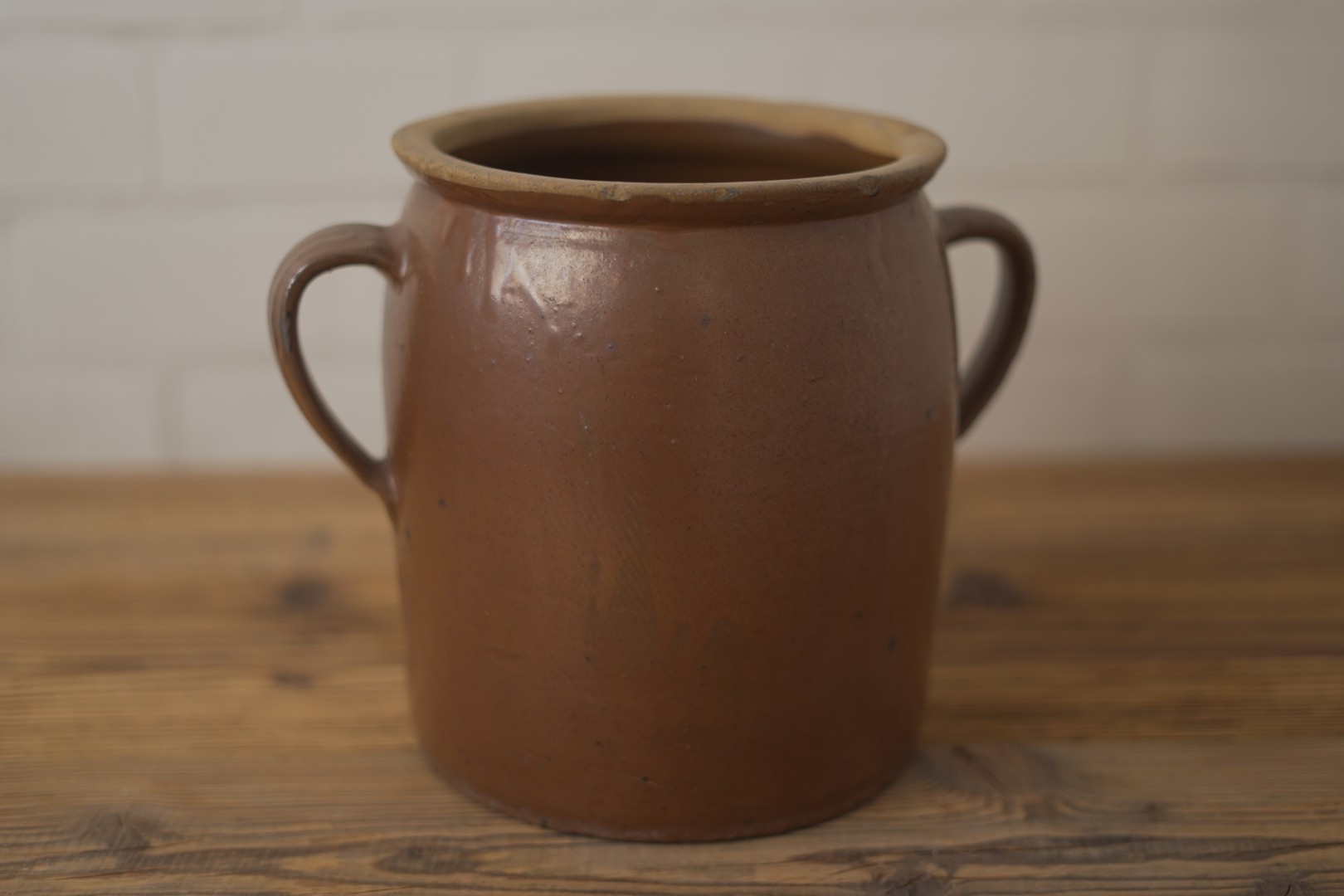 Steinguttopf groß mit Griffen