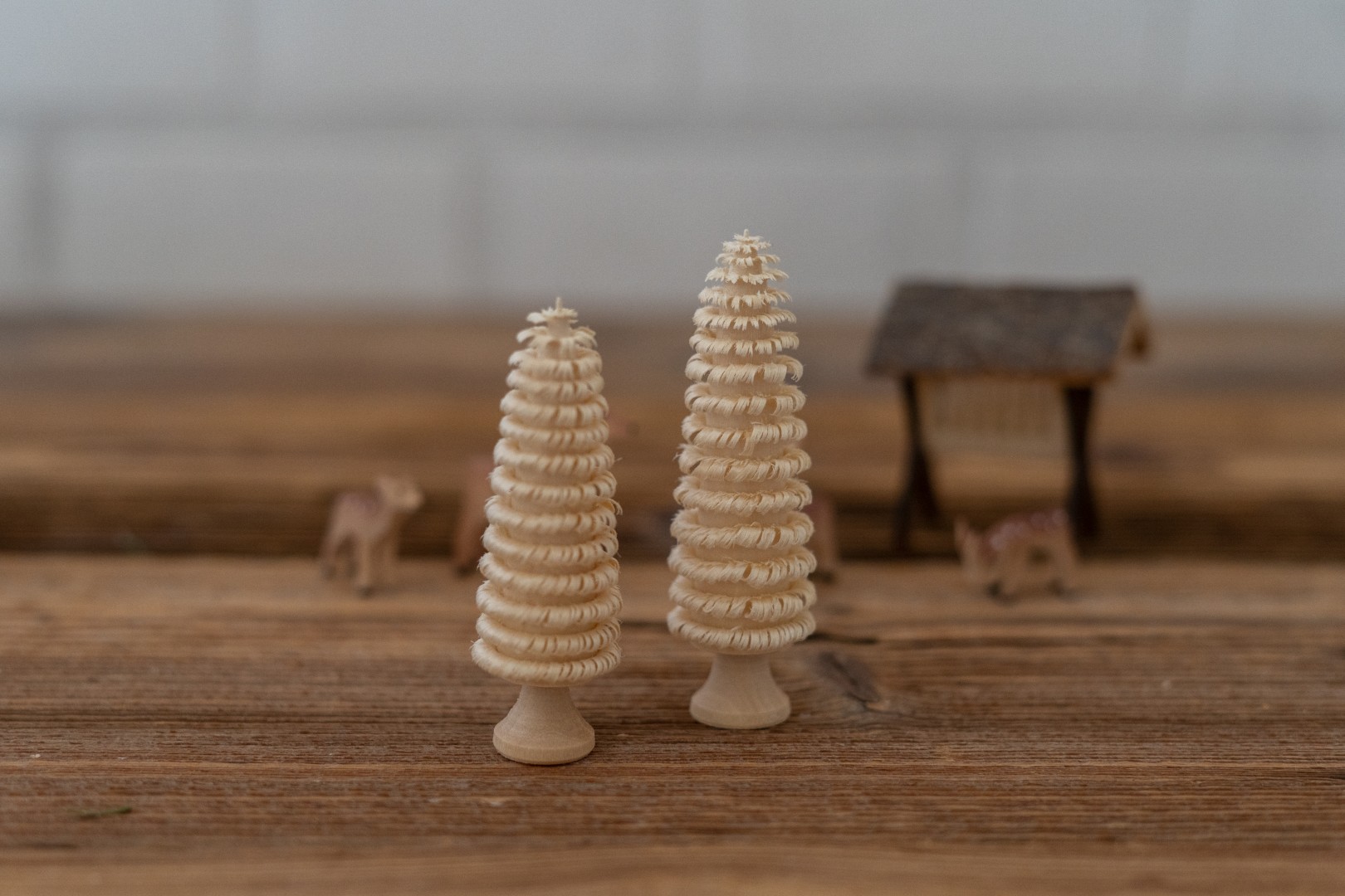 Miniaturen aus Holz Spanbäume