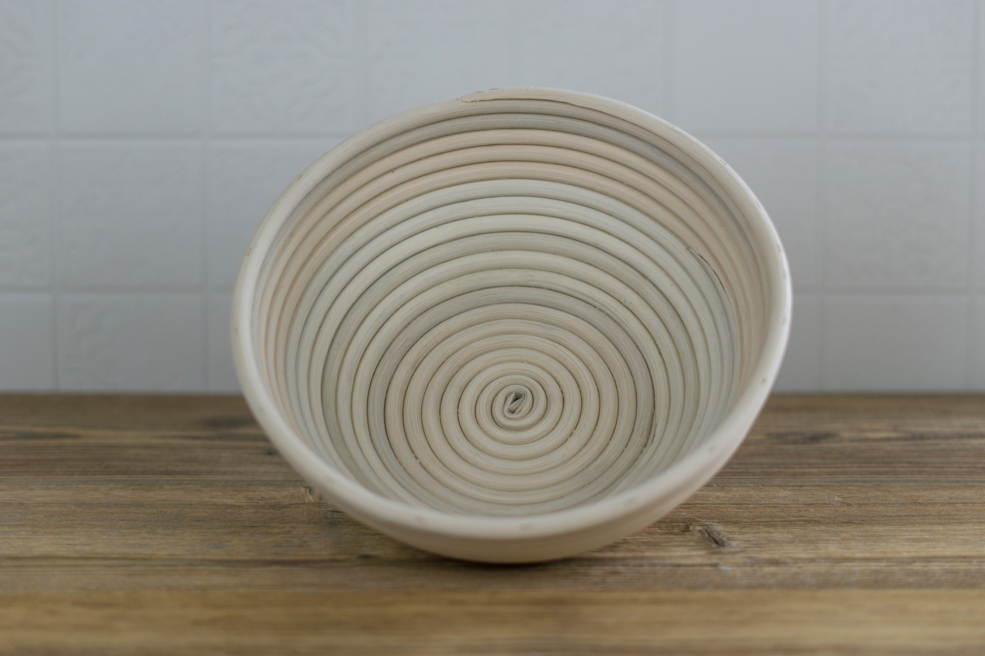 Nachhaltiger Gärkorb rund