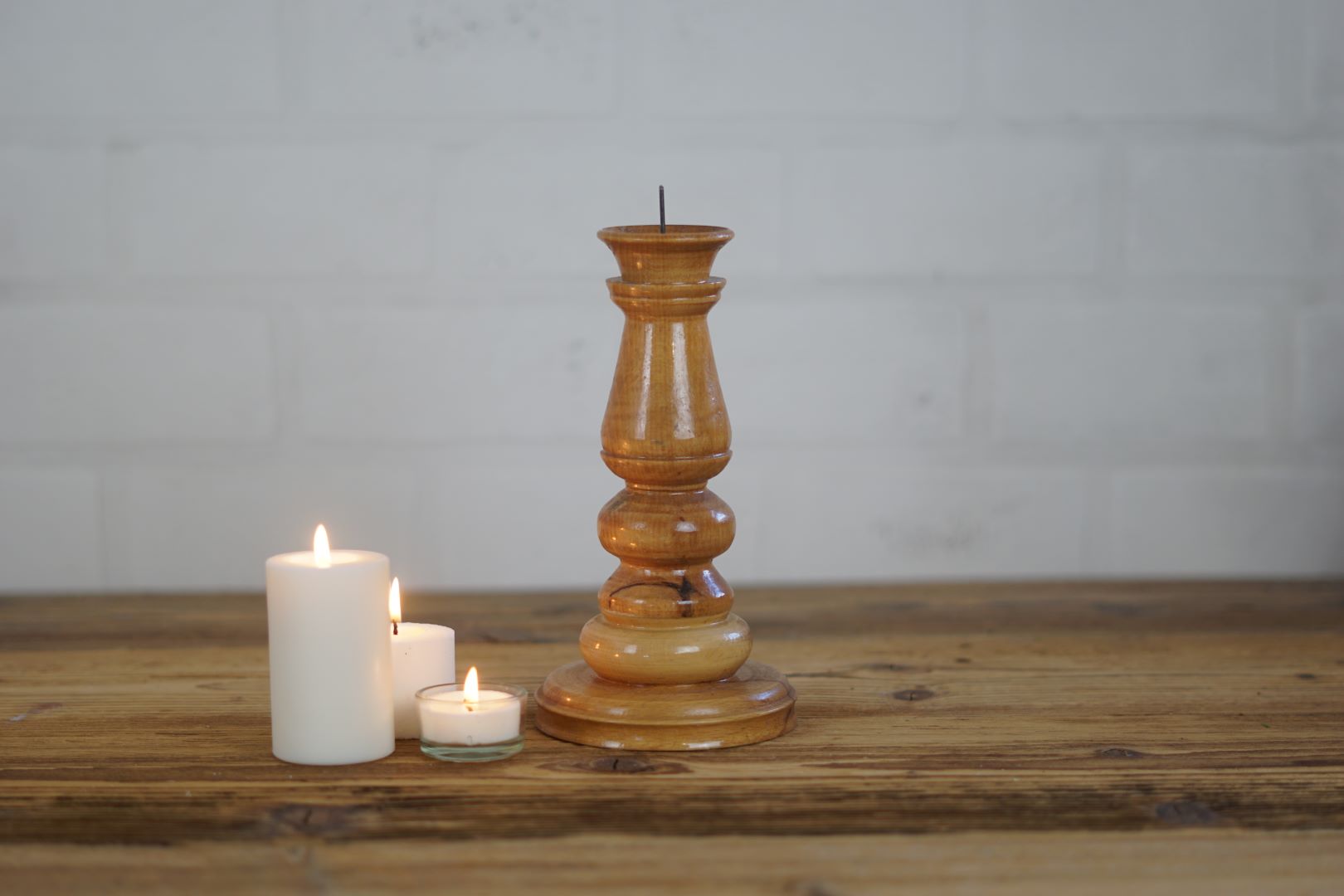 Kerzenständer aus Holz groß