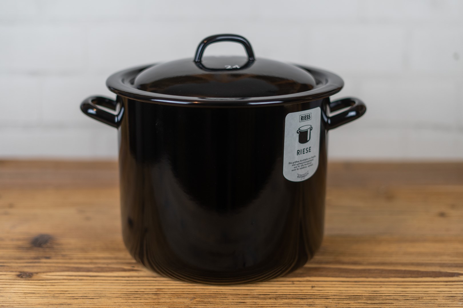 Großer Emaille Topf: 8 Liter