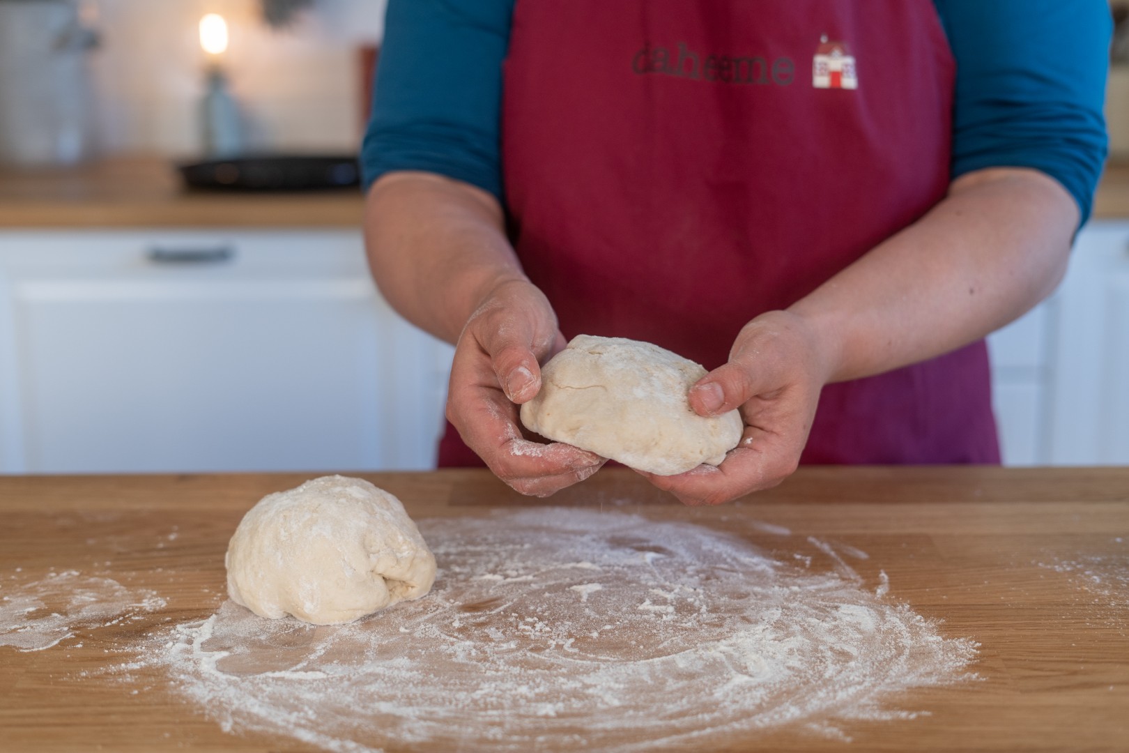 Teig in Pizza Kugeln formen