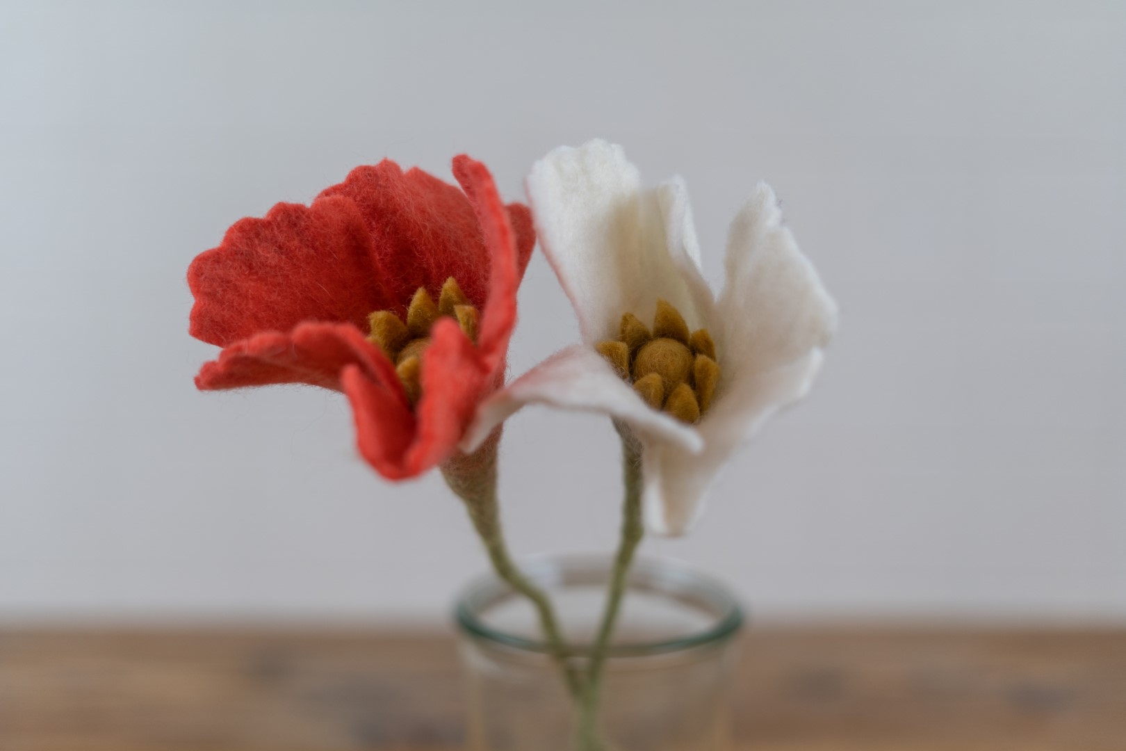 Mohnblumen Deko aus Filz