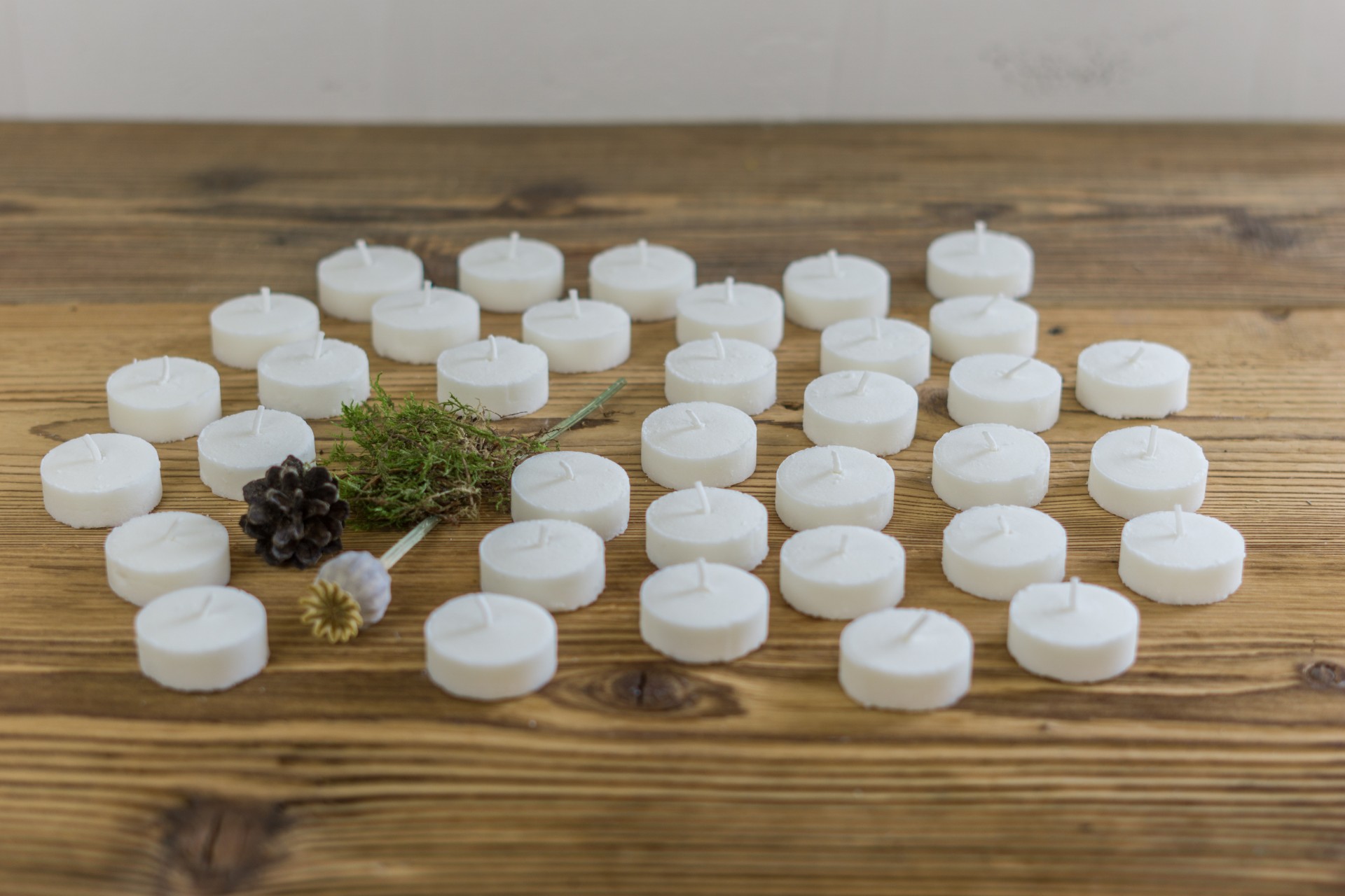 Bio Teelichter aus Recyclingwachs