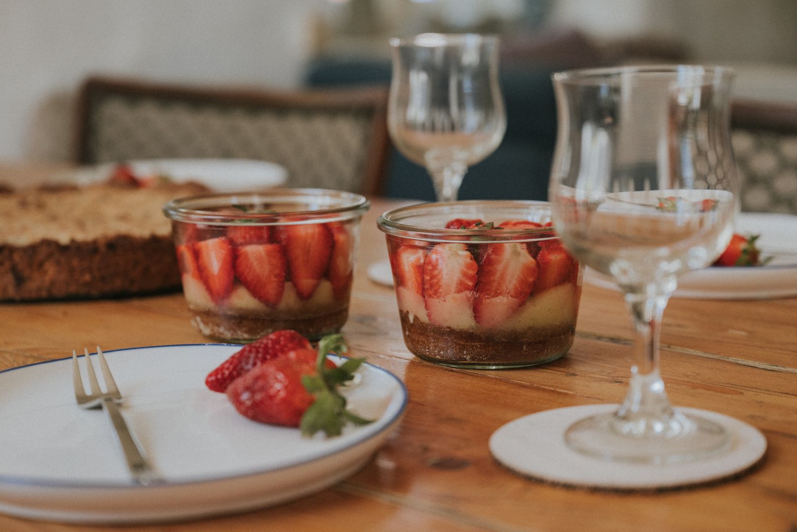 Glasuntersetzer für Kaffee und Kuchen