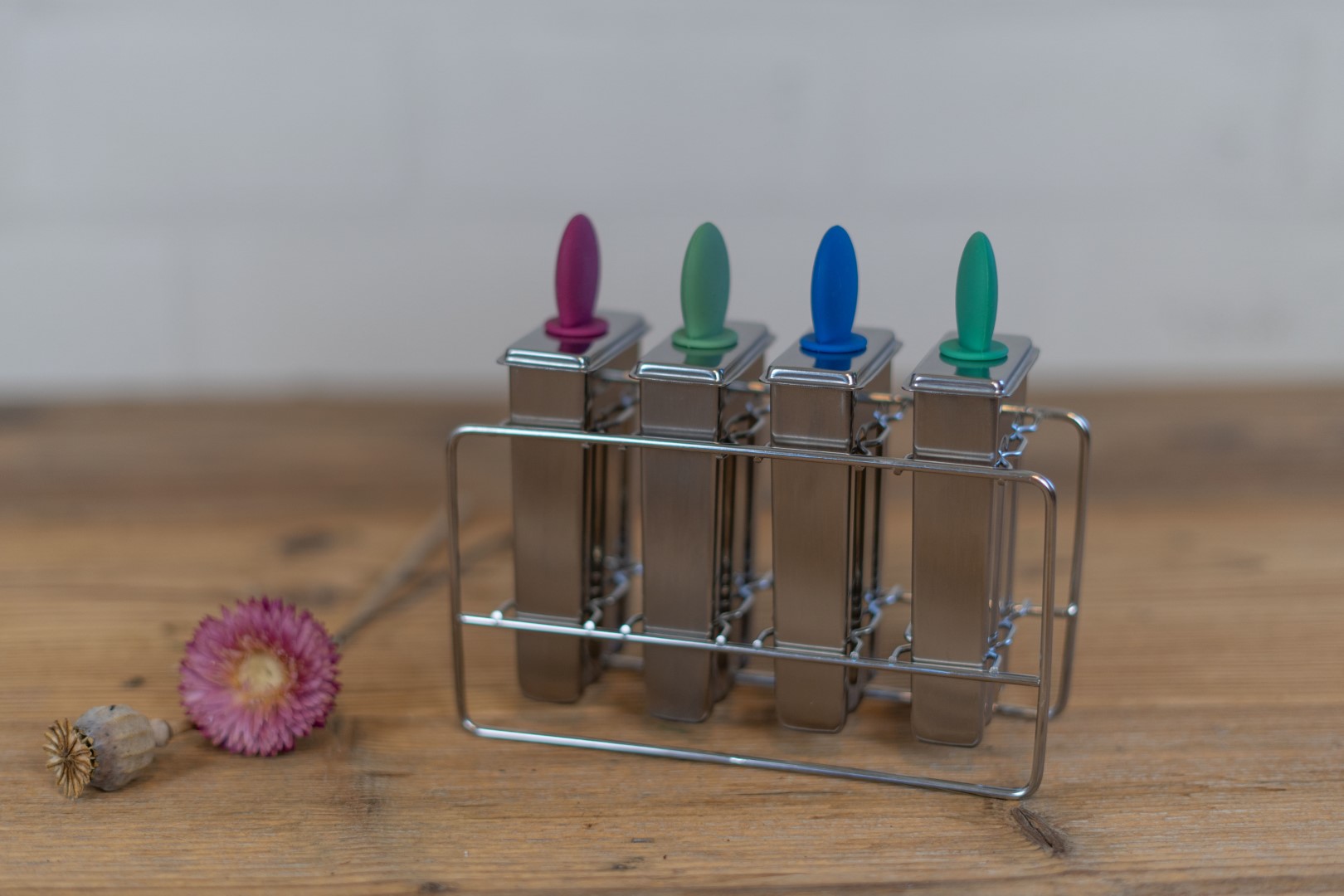 4 Eisformen aus Edelstahl